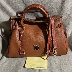 NWOT Dooney & Bourke Pebble Grain Large Satchel, Color Desert, very very nice